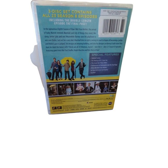 How I Met Your Mother Season 8 3 Disc Set Television Sitcom - Picture 2 of 2